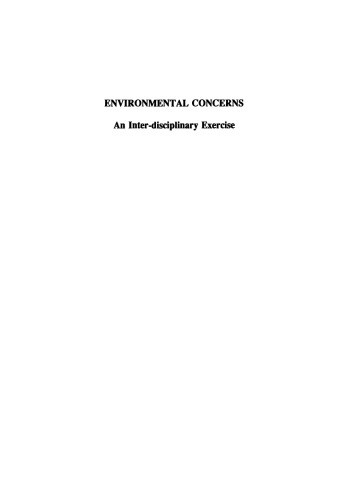 Environmental Concerns: An Inter-disciplinary Exercise