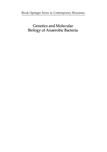 Genetics and Molecular Biology of Anaerobic Bacteria