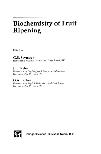 Biochemistry of Fruit Ripening