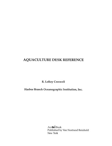 Aquaculture Desk Reference