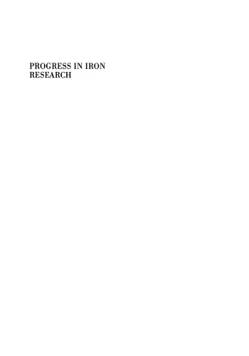 Progress in Iron Research