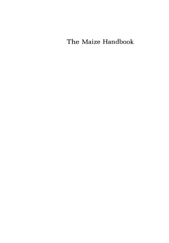 The Maize Handbook