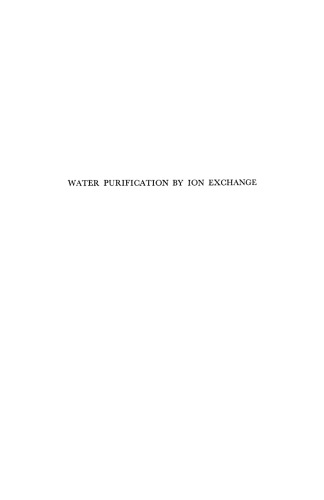 Water Purification by Ion Exchange