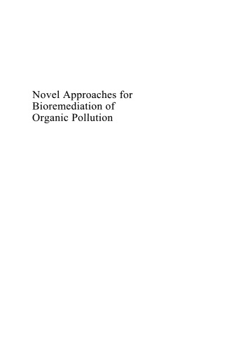 Novel Approaches for Bioremediation of Organic Pollution