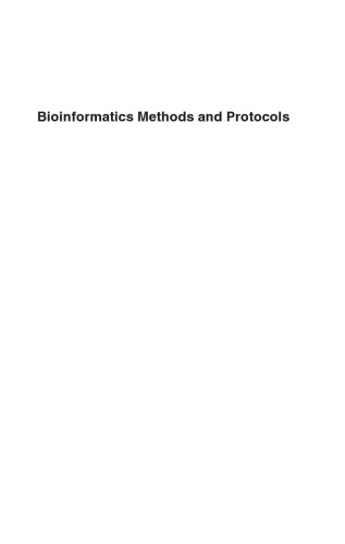 Bioinformatics Methods and Protocols