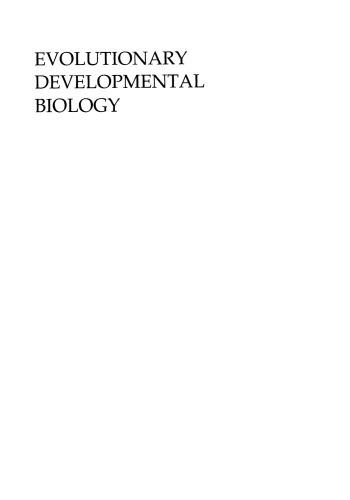 Evolutionary Developmental Biology