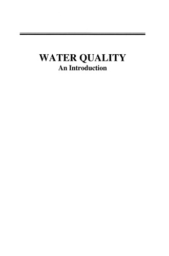 Water Quality: An Introduction