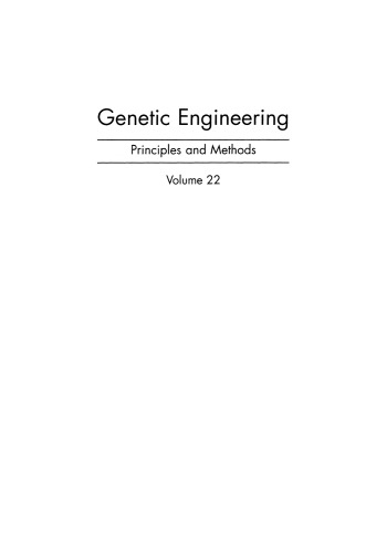 Genetic Engineering: Principles and Methods