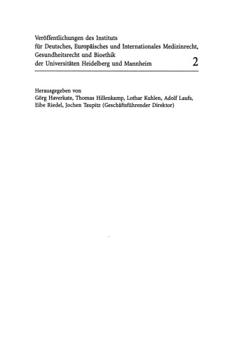 Forschungsfreiheit und Forschungskontrolle in der Medizin / Freedom and Control of Biomedical Research: Zur geplanten Revision der Deklaration von Helsinki / The Planned Revision of the Declaration of Helsinki