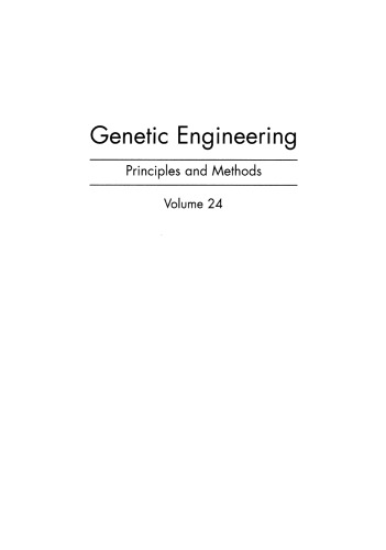 Genetic Engineering: Principles and Methods