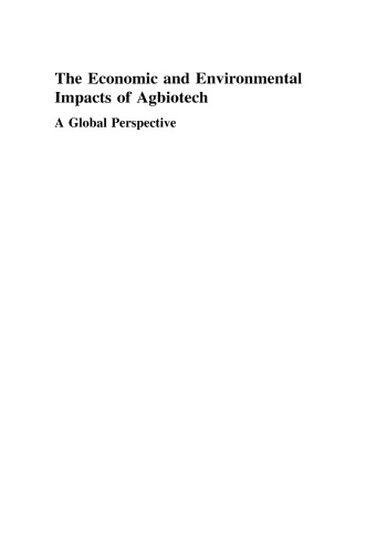 The Economic and Environmental Impacts of Agbiotech: A Global Perspective