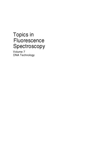 Topics in Fluorescence Spectroscopy: DNA Technology