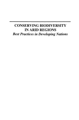 Conserving Biodiversity in Arid Regions: Best Practices in Developing Nations