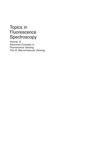 Advanced Concepts in Fluorescence Sensing: Part B: Macromolecular Sensing