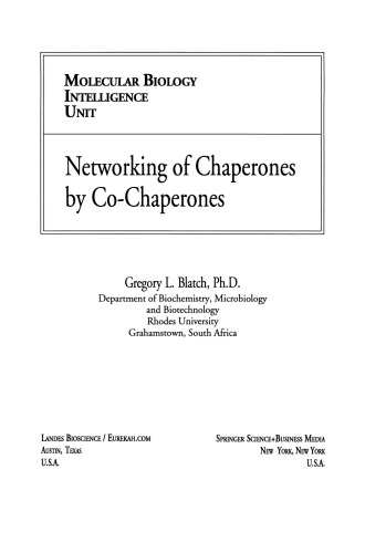 Networking of Chaperones by Co-Chaperones