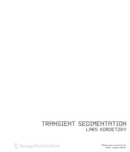 Transient Sedimentation: Lars Kordetzky