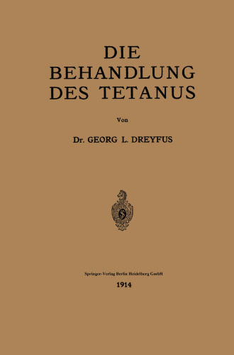 Die Behandlung des Tetanus