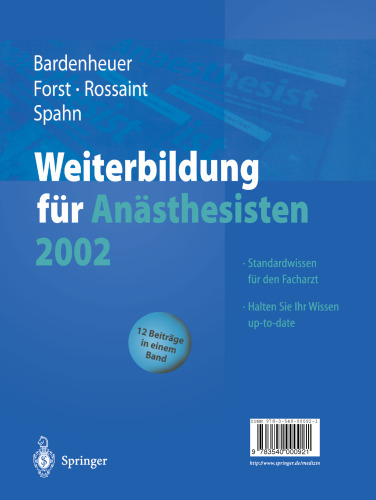 Weiterbildung fur Anasthesisten 2002