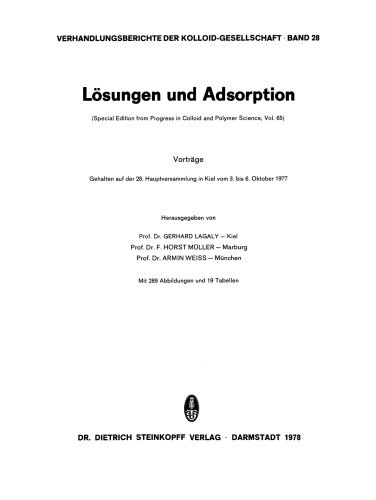 Losungen und Adsorption