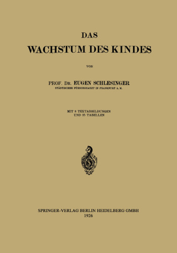 Das Wachstum des Kindes