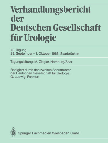 40. Tagung, 28. September–1. Oktober 1988, Saarbrucken