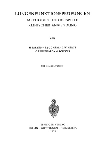 Lungenfunktionsprufungen: Methoden und Beispiele Klinischer Anwendung