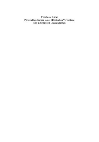 Personalbeurteilung in der öffentlichen Verwaltung und in Nonprofit-Organisationen: Leistungsbezogen vergüten, Motivation fördern