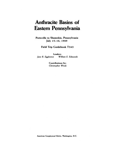 Anthracite Basins of Eastern Pennsylvania