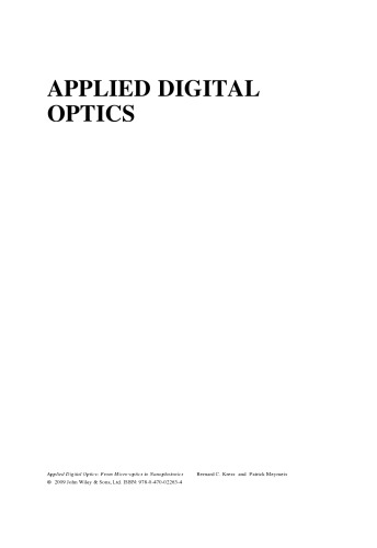 Applied Digital Optics: From Micro-Optics to Nanophotonics