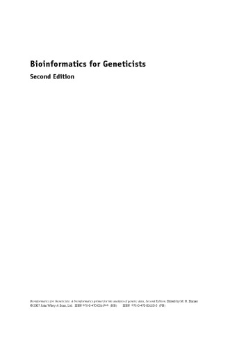 Bioinformatics for Geneticists: A Bioinformatics Primer for the Analysis of Genetic Data, Second Edition