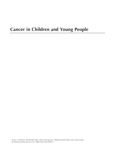 Cancer in Children and Young People: Acute Nursing Care