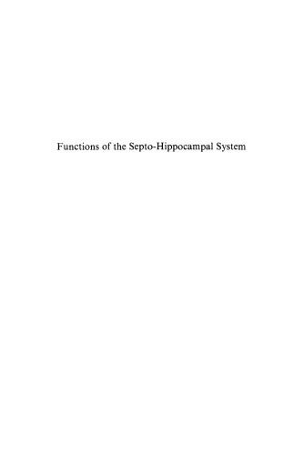 Ciba Foundation Symposium 58 - Functions of the Septo-Hippocampal System