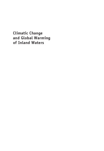 Climatic Change and Global Warming of Inland Waters: Impacts and Mitigation for Ecosystems and Societies