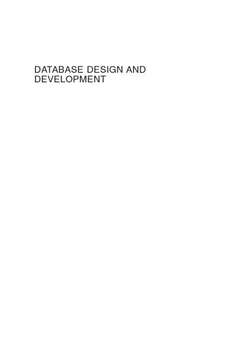 Database Design and Development: An Essential Guide for IT Professionals