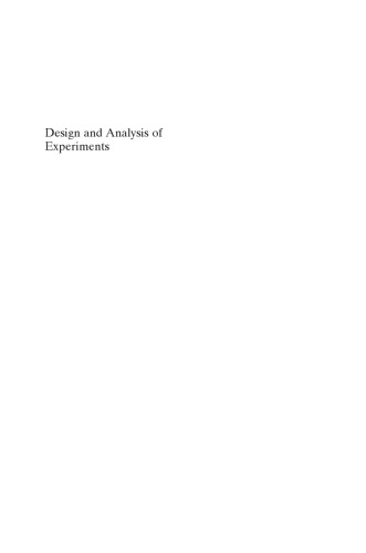 Design and Analysis of Experiments: Special Designs and Applications, Volume 3