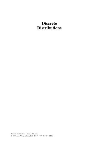 Discrete Distributions: Applications in the Health Sciences