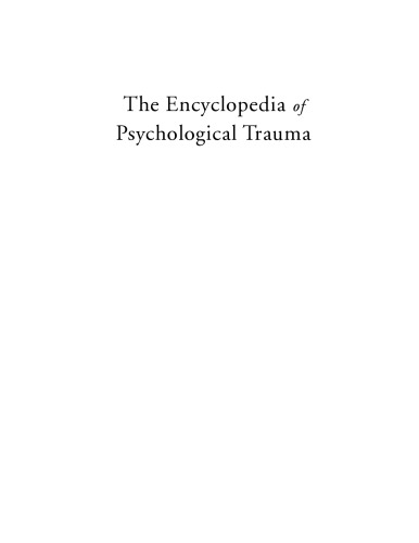 The Encyclopedia of Psychological Trauma