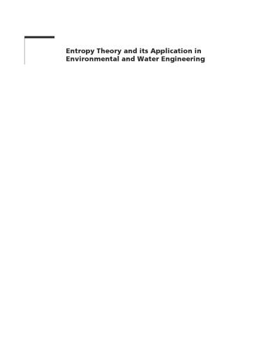 Entropy Theory and its Application in Environmental and Water Engineering