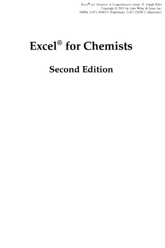 Excel® for Chemists: A Comprehensive Guide, Second Edition