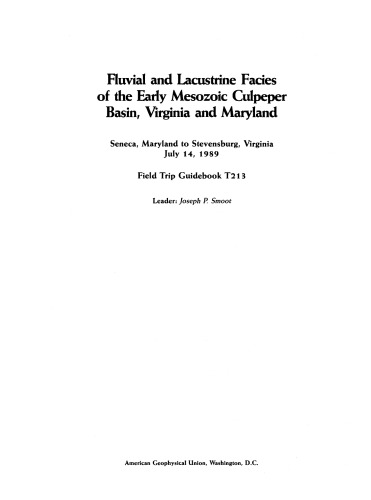 Fluvial and Lacustrine Facies of the Early Mesozoic Culpeper Basin, Virginia and Maryland