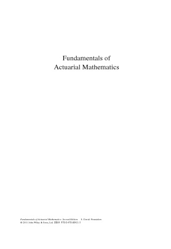 Fundamentals of Actuarial Mathematics, Second Edition