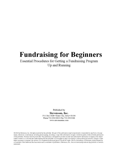 Fundraising for Beginners: Essential Procedures for Getting a Fundraising Program Up and Running