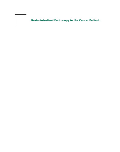 Gastrointestinal Endoscopy in the Cancer Patient