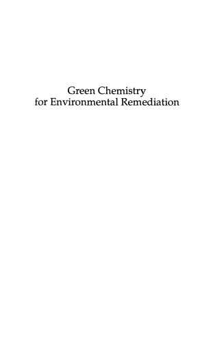 Green Chemistry for Environmental Remediation