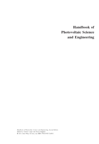 Handbook of Photovoltaic Science and Engineering, Second Edition