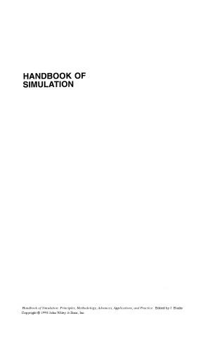 Handbook of Simulation: Principles, Methodology, Advances, Applications, and Practice