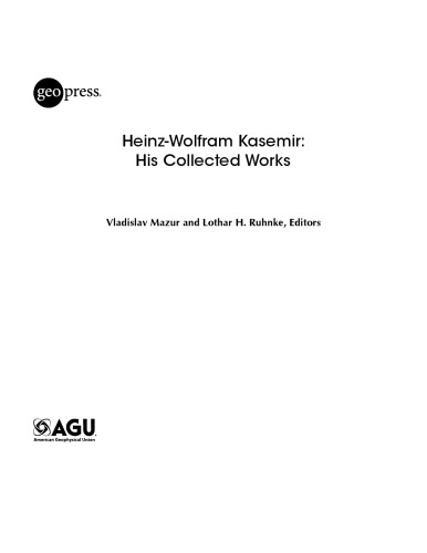 Heinz-Wolfram Kasemir: His Collected Works