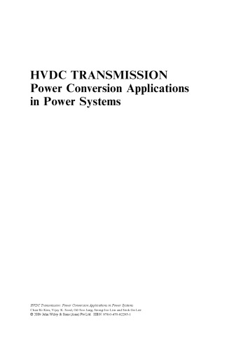 HVDC Transmission: Power Conversion Applications in Power Systems