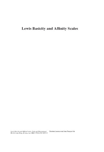 Lewis Basicity and Affinity Scales: Data and Measurement