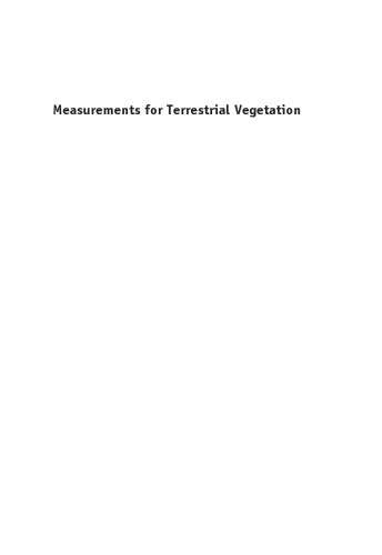 Measurements for terrestrial vegetation